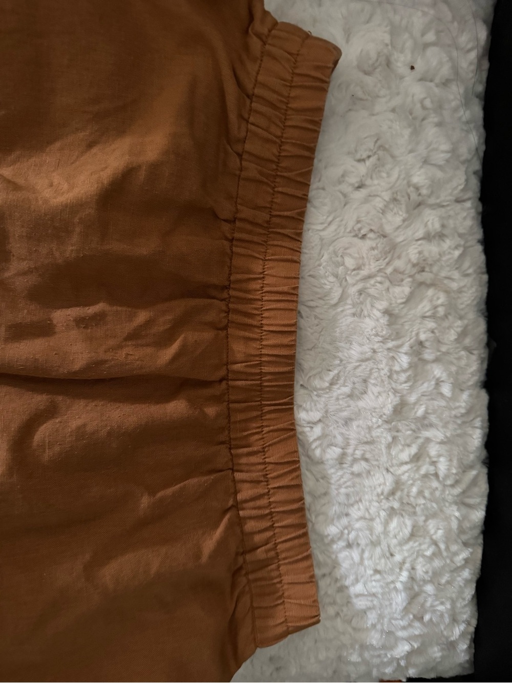Button-Front Midi Skirt in Rust Brown - Picture 2 of 3